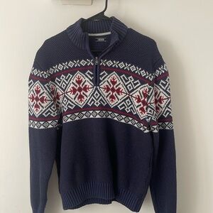 Blue,White,red Christmas sweater. Size M